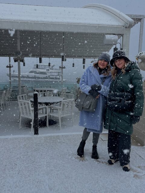 Guiding a private  tour on a snowy day ❄️