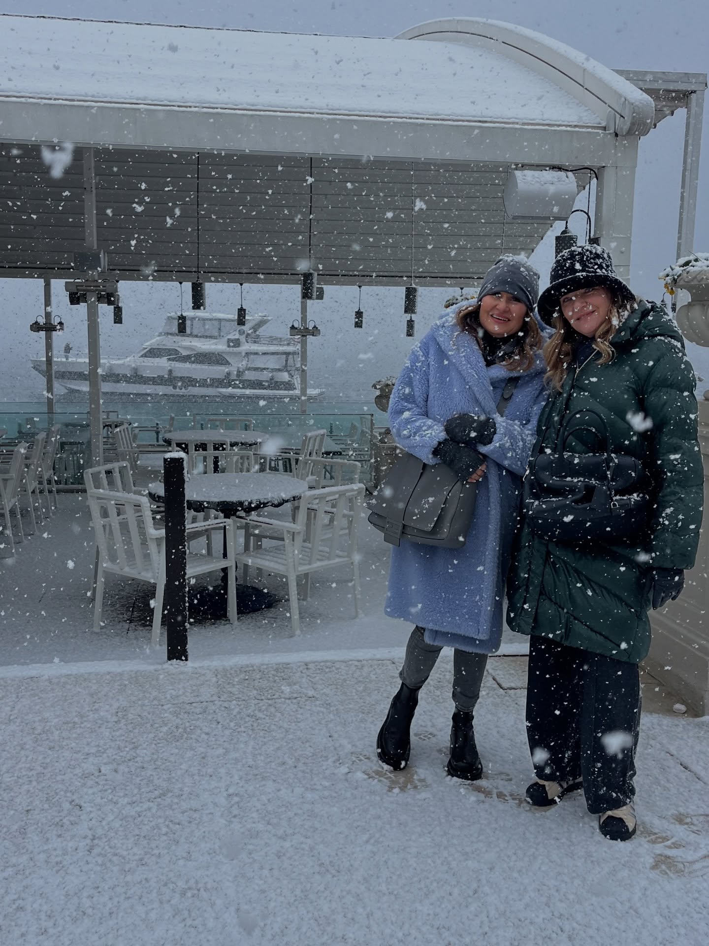 Guiding a private  tour on a snowy day ❄️